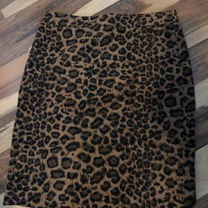 Talbots Petite Leopard Print Skirt